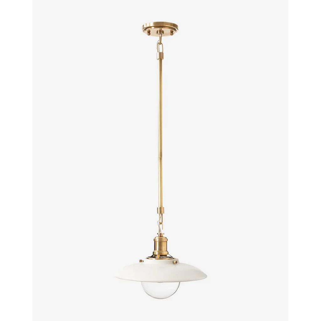Didier Ceramic Pendant Light – Handcrafted Matte Ceramic Single Pendant with Adjustable Cord – Modern Minimalist Ceiling Fixture for Kitchen Dining Room