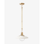 Didier Ceramic Pendant Light – Handcrafted Matte Ceramic Single Pendant with Adjustable Cord – Modern Minimalist Ceiling Fixture for Kitchen Dining Room