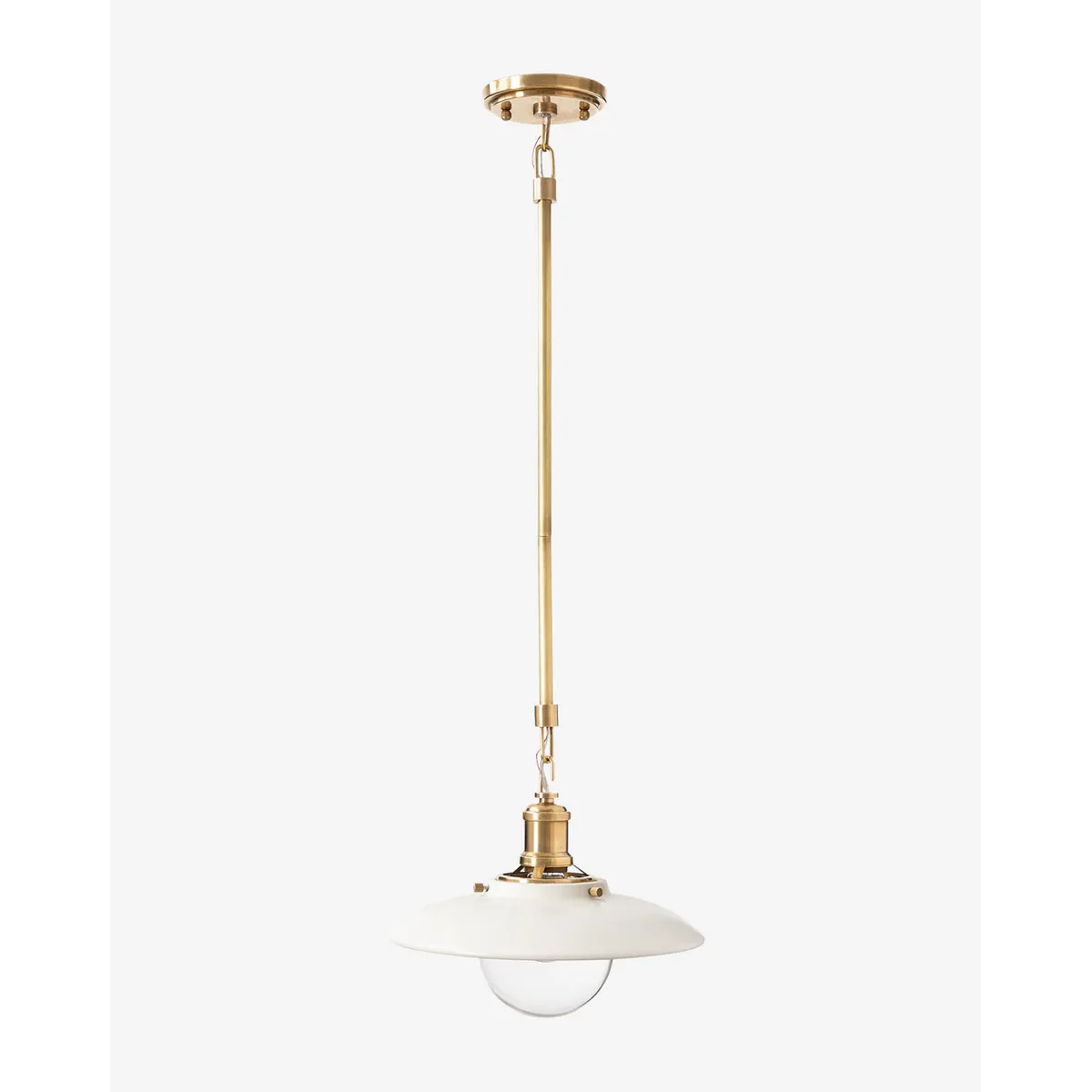Didier Ceramic Pendant Light – Handcrafted Matte Ceramic Single Pendant with Adjustable Cord – Modern Minimalist Ceiling Fixture for Kitchen Dining Room
