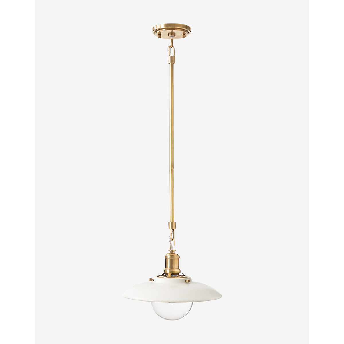 Didier Ceramic Flush Mount – Handcrafted Ceramic Ceiling Fixture with Large Clear Bulb Holder