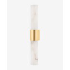 Ellington Bath Vanity Sconce brushed brass bathroom wall light mounted beside mirror with warm flattering glow
