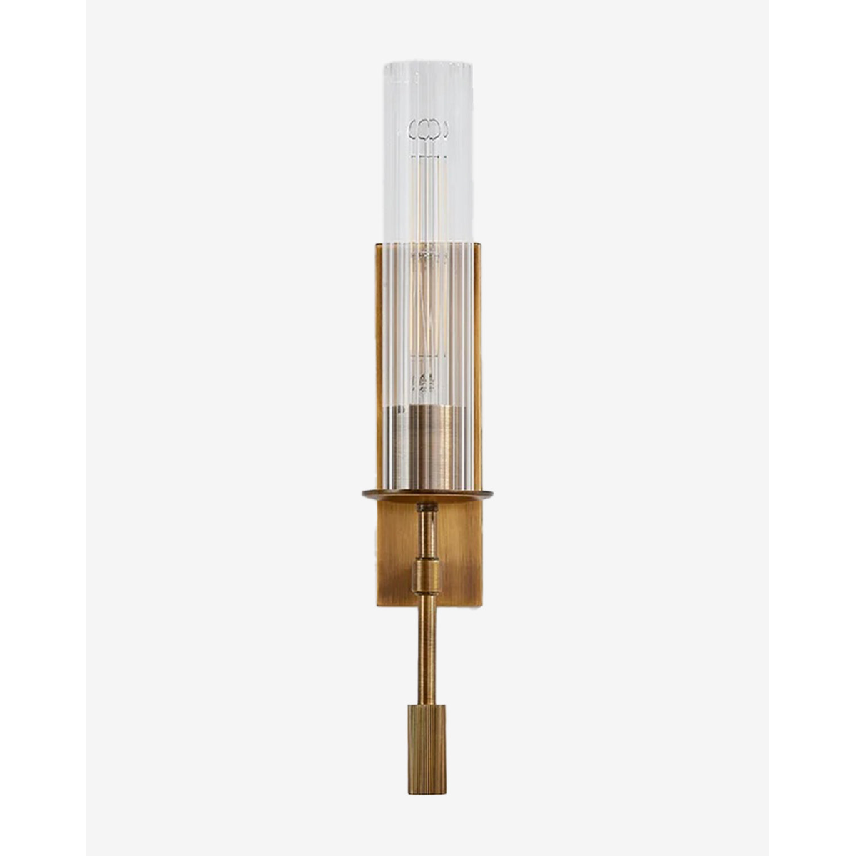 Elton Sconce — Mid-Century Brushed Brass Wall Light