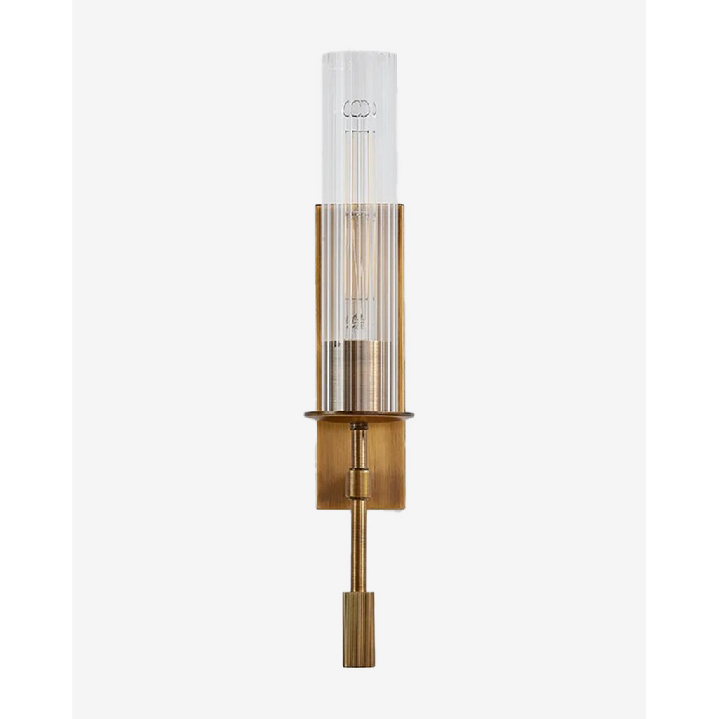 Elton Sconce — Mid-Century Brushed Brass Wall Light