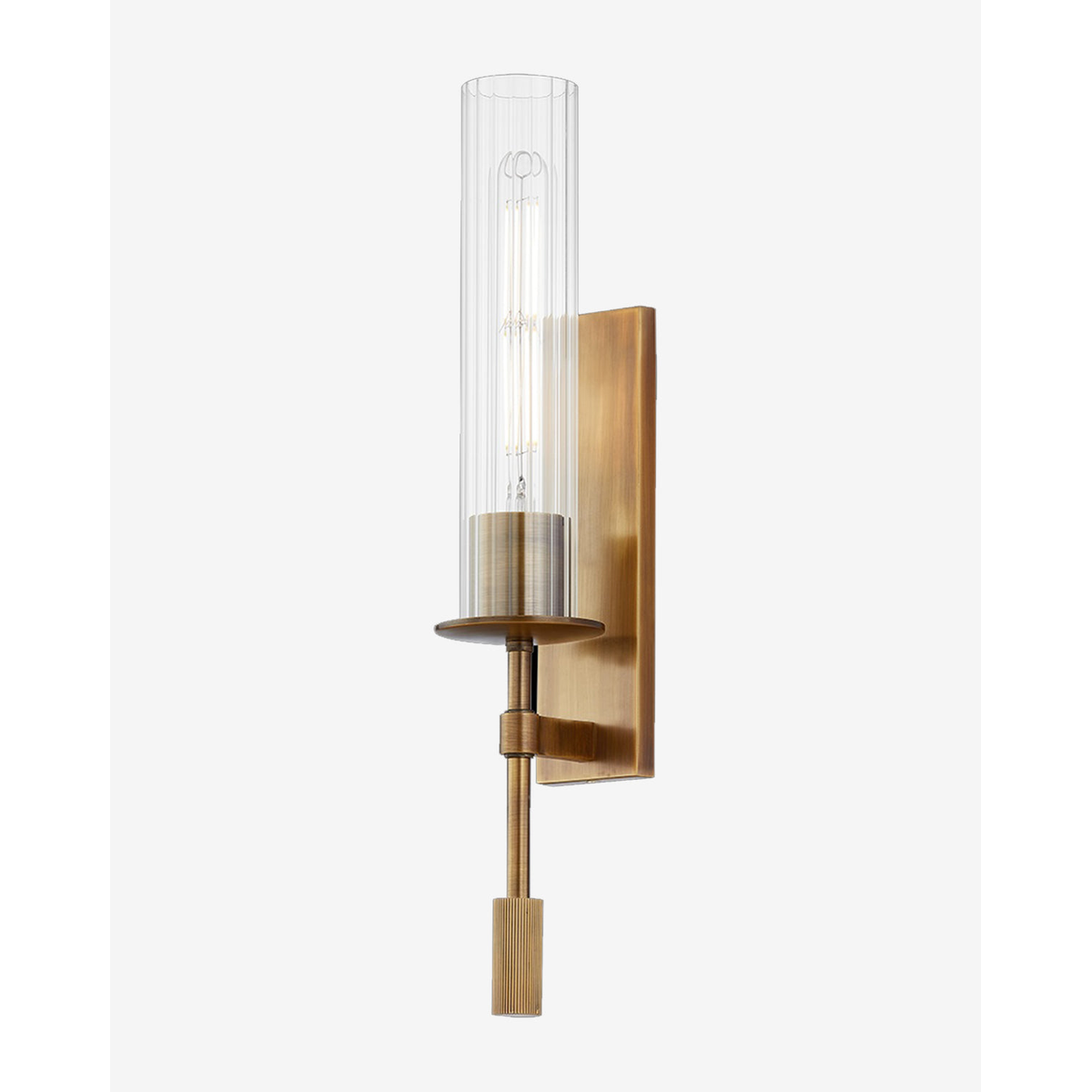 Elton Sconce — Mid-Century Brushed Brass Wall Light