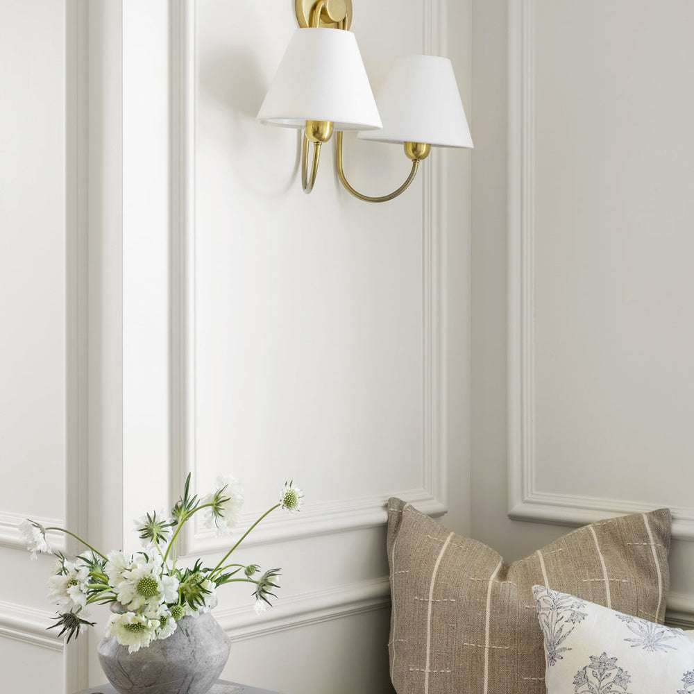 Wainwright Double Swoop Sconce -  Elegant Dual-Arm Wall Light