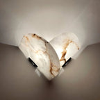 Fly Gaby Heart Fanshaped Alabaster Wall Light