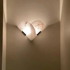 Fly Gaby Heart Fanshaped Alabaster Wall Light