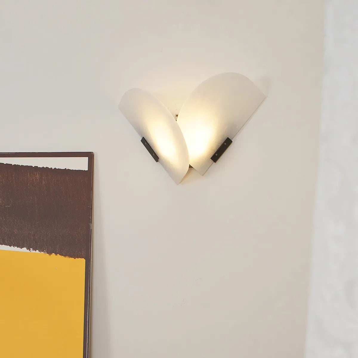 Fly Gaby Heart Fanshaped Alabaster Wall Light - View 5