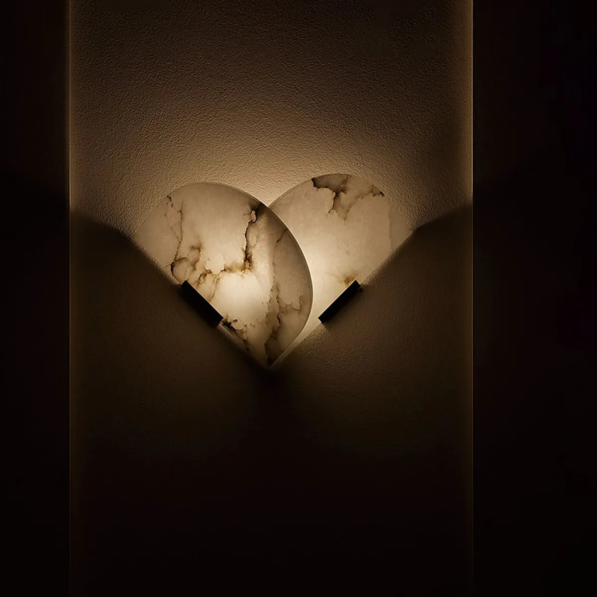 Fly Gaby Heart Fanshaped Alabaster Wall Light - View 6