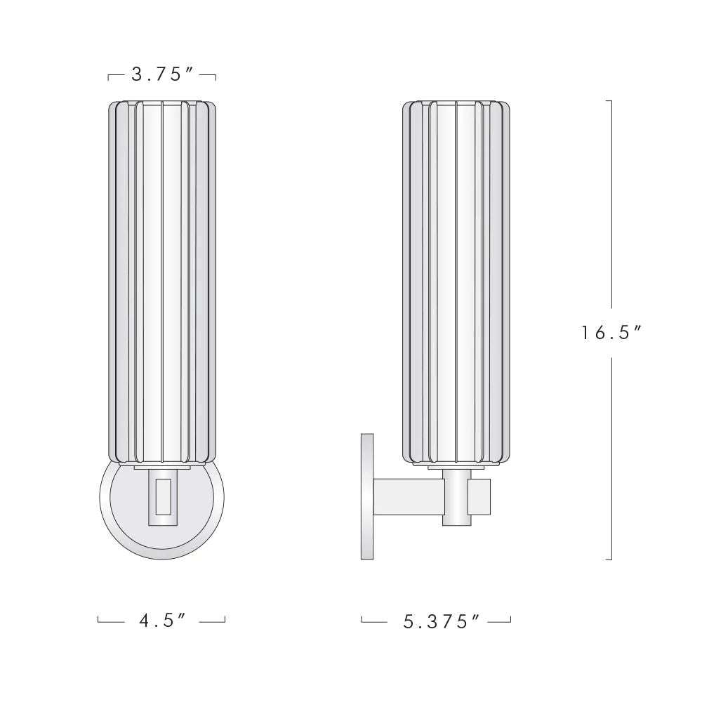 Duvernois Brass Sconce - Modern Brass Wall Light