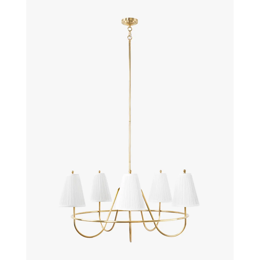 Georgiana Pleated Chandelier elegant designer ceiling light with pleated shade