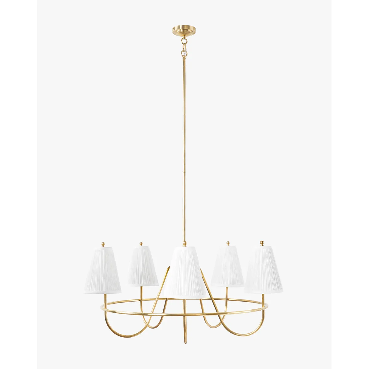 Georgiana Pleated Chandelier elegant designer ceiling light with pleated shade