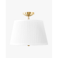 Georgiana Semi-Flush Mount Regency-inspired polished brass ceiling light with warm cascading glow in elegant bedroom interior