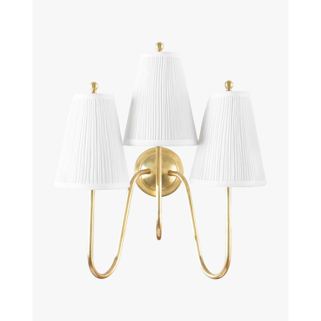 Georgiana Triple Sconce luxury triple wall light in premium finish by Josenart