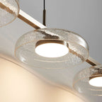 crackled glass pendant chandelier