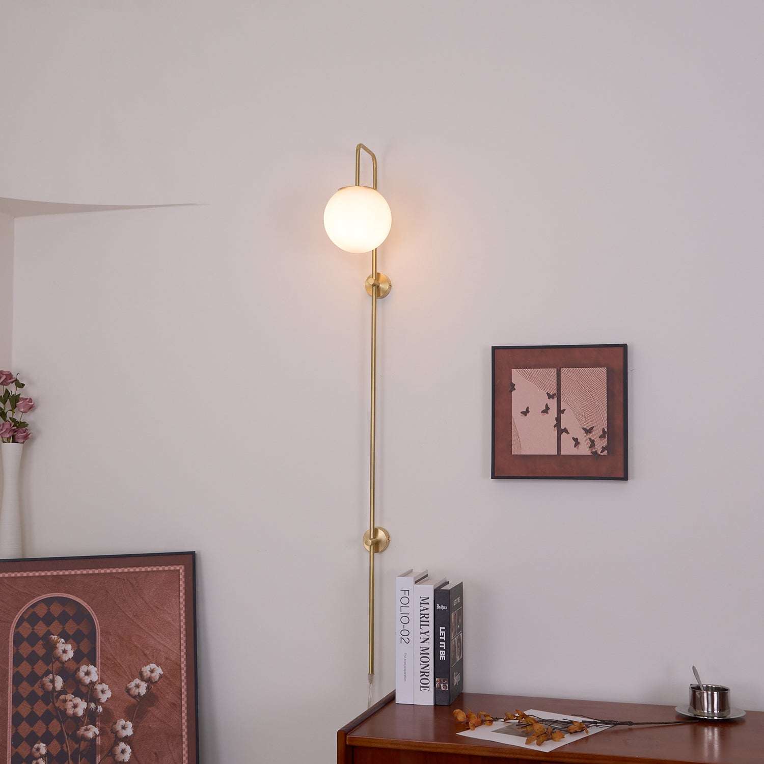 Aurelia Globe Plug In Wall Sconce