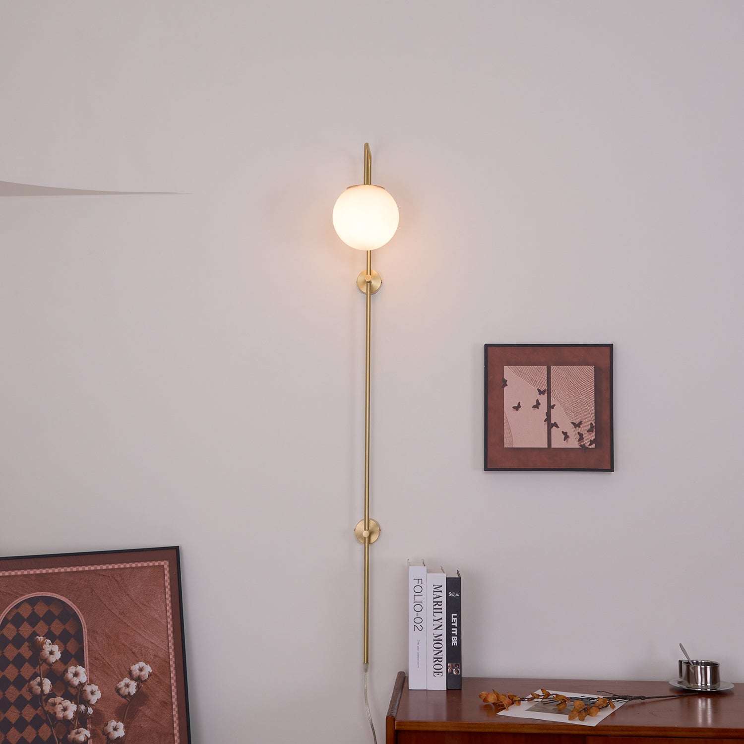 Aurelia Globe Plug In Wall Sconce