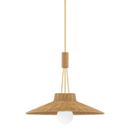 Laudine Wicker Pendant — Woven Hanging Light with Warm Dappled Glow