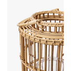 Handwoven Rattan Lantern – Natural Artisan Candle Lantern with Open Weave Design