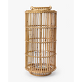 Handwoven Rattan Lantern – Natural Artisan Candle Lantern with Open Weave Design