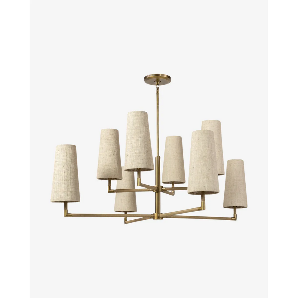 Irving Chandelier American heritage multi-arm ceiling light with warm distinguished glow in classic dining room interior