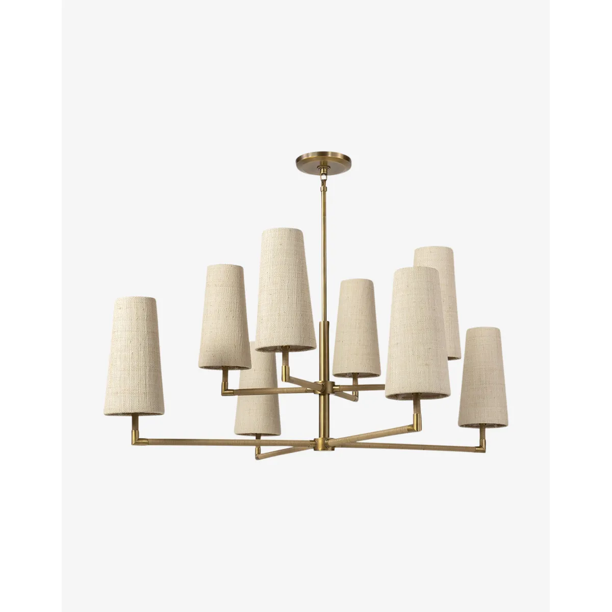Irving Chandelier American heritage multi-arm ceiling light with warm distinguished glow in classic dining room interior