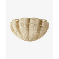 Isla Flush Mount Ceiling Lamp coastal-inspired organic textured ceiling light with warm soft glow in bright bedroom interior