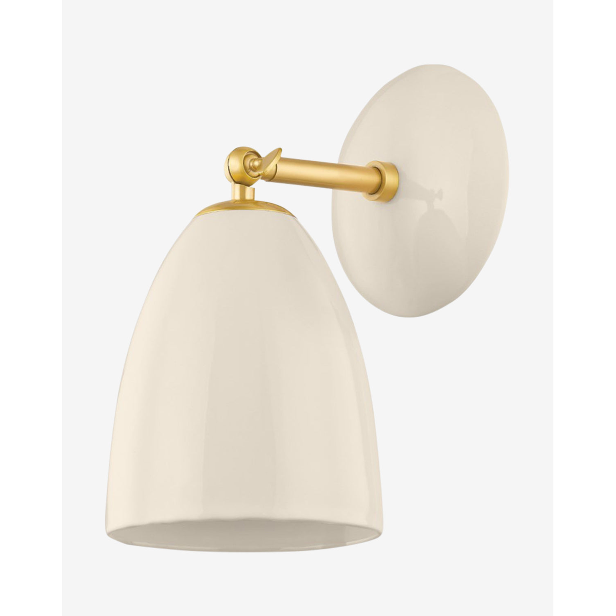 Kirsten Wall Sconce fluted ribbed glass wall light with brass detailing and warm soft ambient glow in elegant bedroom interior