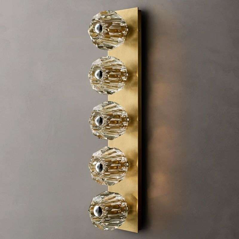 Boule De Cristal Clear Glass Linear Grand Wall Sconce