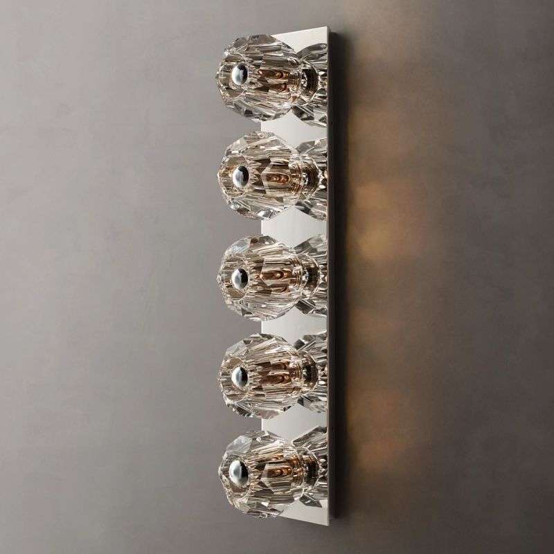 Boule De Cristal Clear Glass Linear Grand Wall Sconce