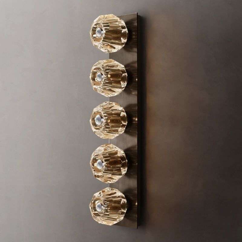 Boule De Cristal Clear Glass Linear Grand Wall Sconce