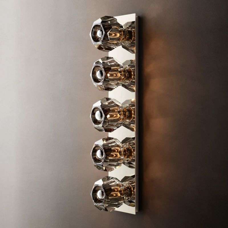 Boule De Cristal Smoke Glass Linear Grand Wall Sconce - View 5