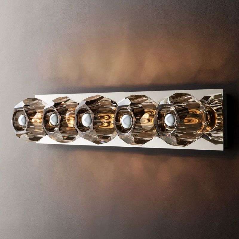 Boule De Cristal Smoke Glass Linear Grand Wall Sconce - View 2