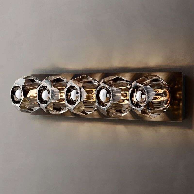 Boule De Cristal Smoke Glass Linear Grand Wall Sconce - View 7