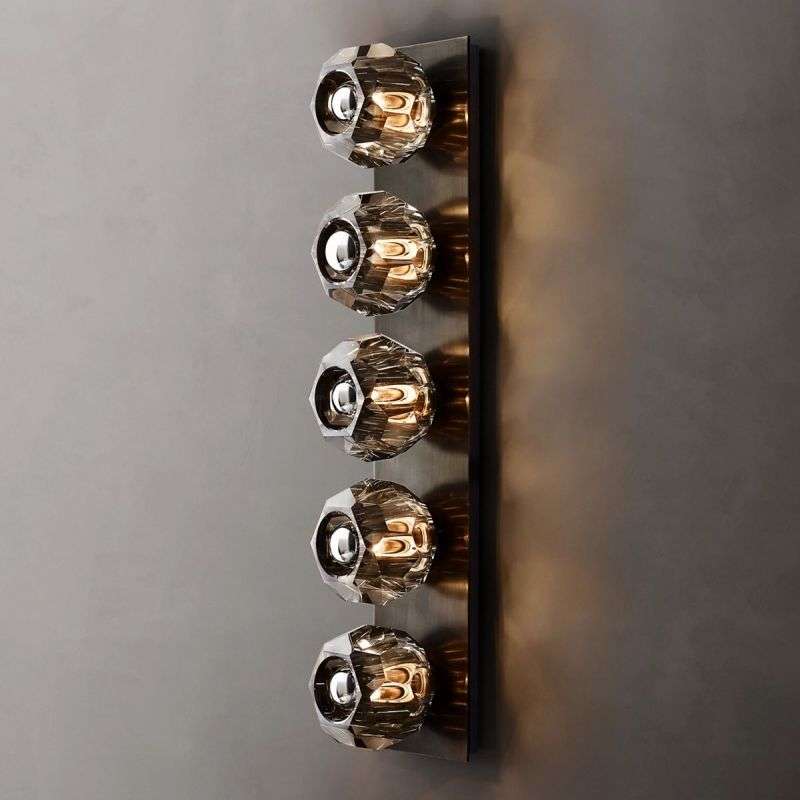 Boule De Cristal Smoke Glass Linear Grand Wall Sconce - View 4