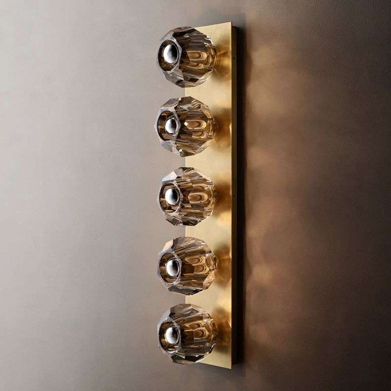 Boule De Cristal Smoke Glass Linear Grand Wall Sconce - View 3