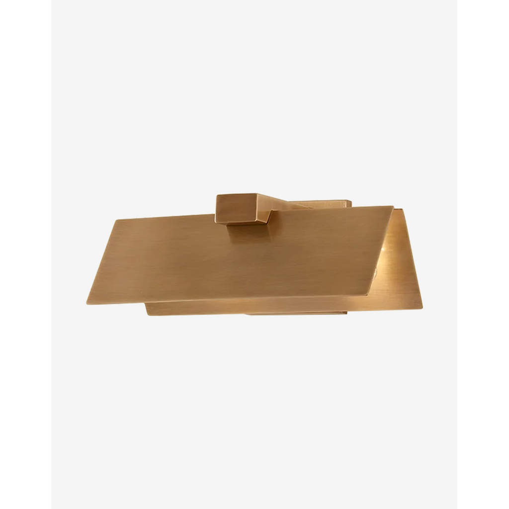 Lander Wall Sconce - Architectural Folded Brass Geometric Wall Light