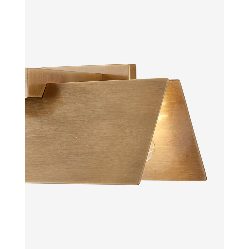 Lander Wall Sconce - Architectural Folded Brass Geometric Wall Light