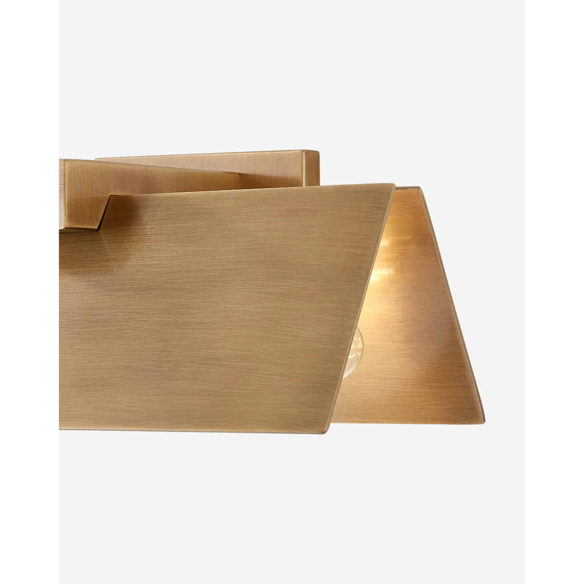 Lander Wall Sconce - Architectural Folded Brass Geometric Wall Light