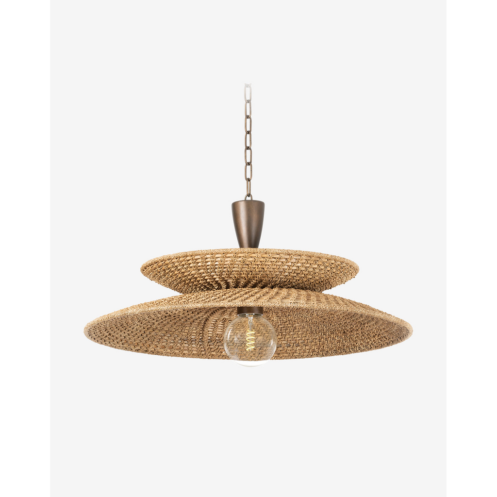 Landry Pendant — Transitional Cone Hanging Light with Warm Ambient Downlight