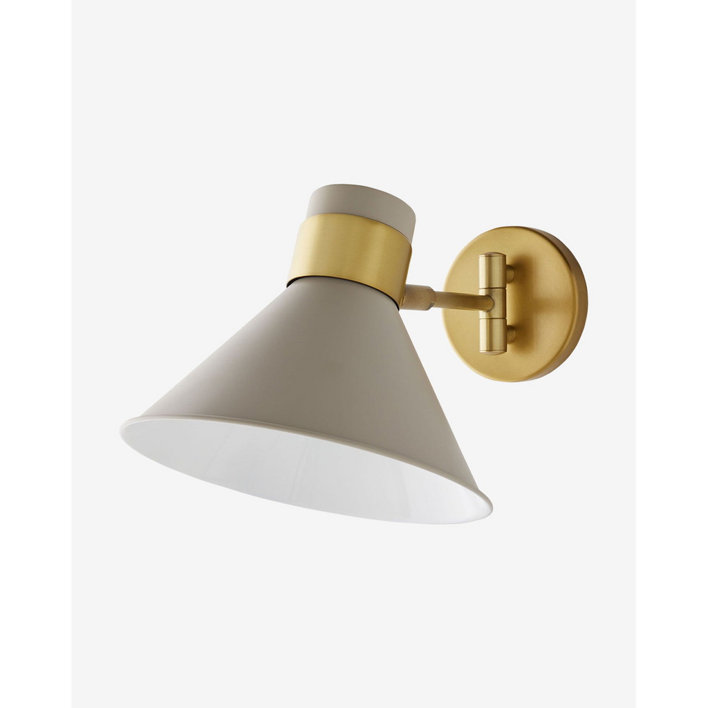 Lane Sconce simple cylinder wall light with warm focused downlight in modern hallway interior