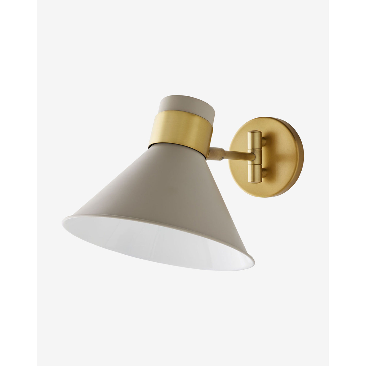 Lane Sconce simple cylinder wall light with warm focused downlight in modern hallway interior