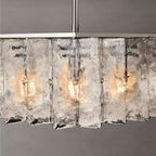 Lattice Clear Glass Square Chandelier 60"
