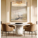 Lattice Clear Glass Round Chandelier 48"