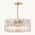 Lattice Glass Round Chandelier 37"