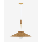 Laudine Wicker Pendant — Woven Hanging Light with Warm Dappled Glow