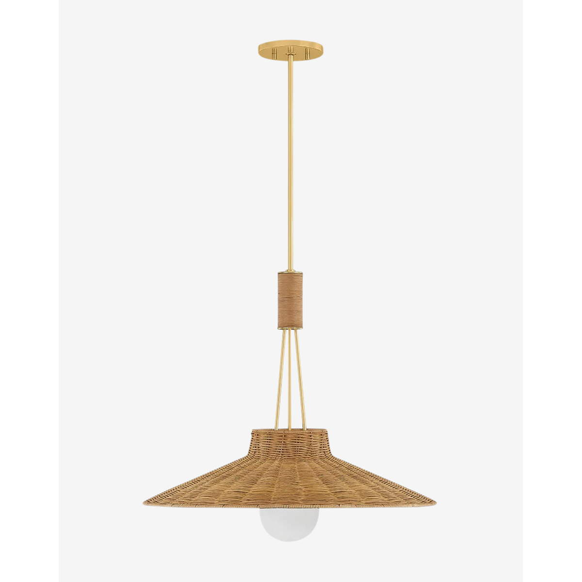 Laudine Wicker Pendant — Woven Hanging Light with Warm Dappled Glow