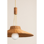 Laudine Wicker Pendant — Woven Hanging Light with Warm Dappled Glow