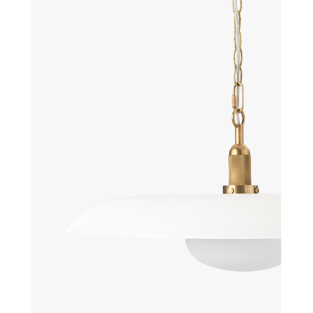 Letterly Pendant — Fluted Glass Hanging Light with Soft Warm Ambient Glow