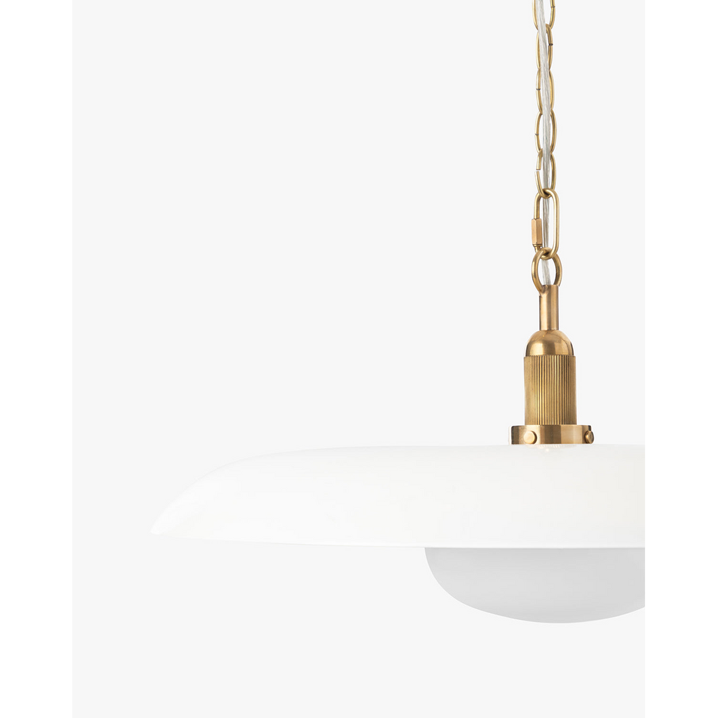 Letterly Pendant — Fluted Glass Hanging Light with Soft Warm Ambient Glow